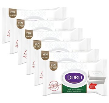 Duru Beyaz Sabun Kokulu 50 Yaprak 6'lı Paket Islak Mendil