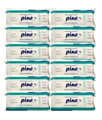 Pine Antibakteriyel 52 Yaprak 12'li Paket Vücut Temizleme Mendili