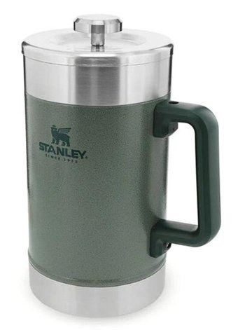 Stanley Klasik Paslanmaz Çelik 1.4 lt French Press Outdoor Termos Yeşil