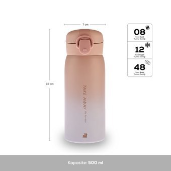 Karaca Skyfall Paslanmaz Çelik 350 ml Bardak Outdoor Termos Mor - Pembe