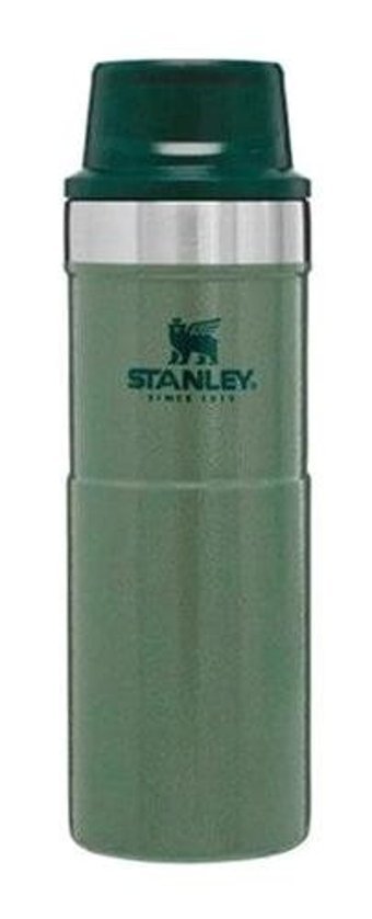 Stanley Klasik Trigger-Action Paslanmaz Çelik 470 ml Bardak Outdoor Termos Yeşil