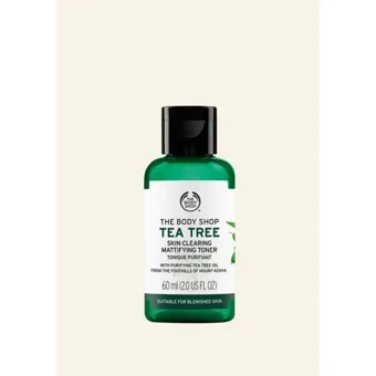 The Body Shop Çay Ağacı Yağlı Ciltler İçin Leke Giderici Yüz Temizleyici Losyon Tonik 60 ml