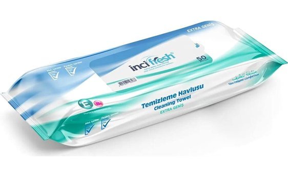 İnci Fresh Vitamin E + B5 50 Yaprak 5'li Paket Vücut Temizleme Mendili