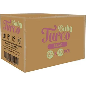 Baby Turco Leylak Kokulu 70 Yaprak 24'lü Paket Islak Mendil