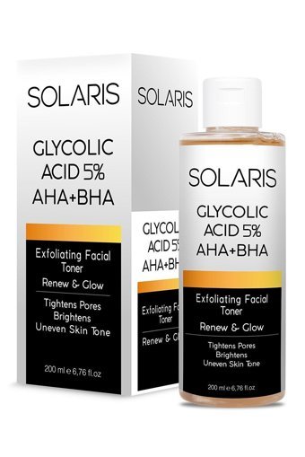 Solarıs Tüm Ciltler İçin Aha+Bha Gözenek Sıkılaştırıcı Leke Giderici Yüz Temizleyici Losyon Tonik 200 ml