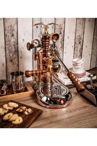 Smeg La Pavoni Esperto Edotto 1500 W Çelik Kapsülsüz Öğütücülü Manuel Espresso Makinesi Gold