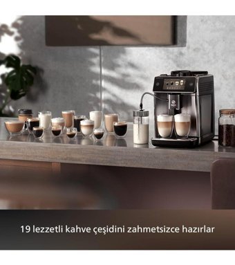 Saeco GranAroma Deluxe 1500 W Çelik Kapsülsüz Öğütücülü Tam Otomatik Espresso Makinesi Gri
