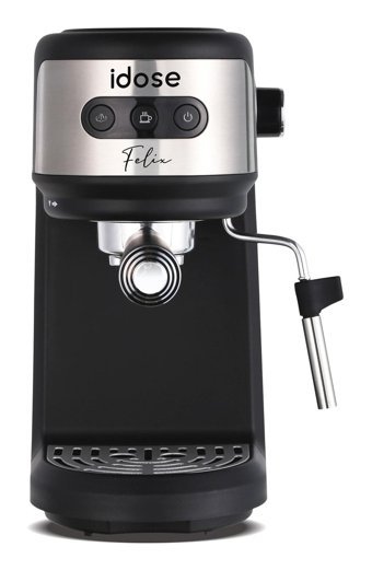 İdose 1500 W Plastik Kapsülsüz Öğütücülü Manuel Espresso Makinesi Siyah