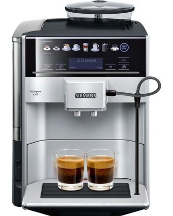Siemens Eq.6 Plus S300 1500 W Çelik Kapsülsüz Öğütücülü Tam Otomatik Espresso Makinesi Siyah