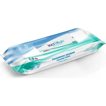 İnci Fresh Vitamin E + B5 50 Yaprak 10'lu Paket Vücut Temizleme Mendili