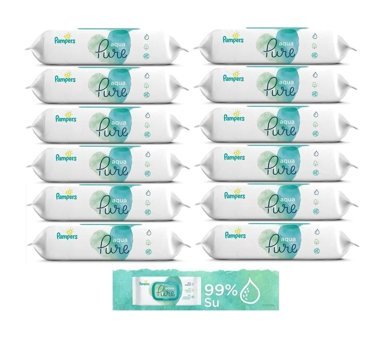 Prima Aqua Pure 48 Yaprak 12'li Paket Islak Mendil