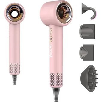 Yasomi X13 5in1 Vigolu İyonlu 1600 W Mini Standart Saç Kurutma Makinesi Pembe