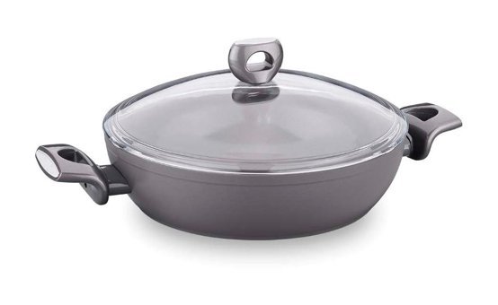 Korkmaz Nora Cam 2 Parça 24 cm Seramik Basık Karnıyarık Tenceresi