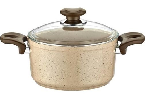 Gülsan Safran Cam 2 Parça 26 cm Granit Basık Karnıyarık Tenceresi