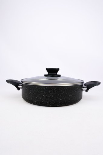 Digithome Mehtap C320.006 Cam 2 Parça 24 cm Granit Basık Karnıyarık Tenceresi