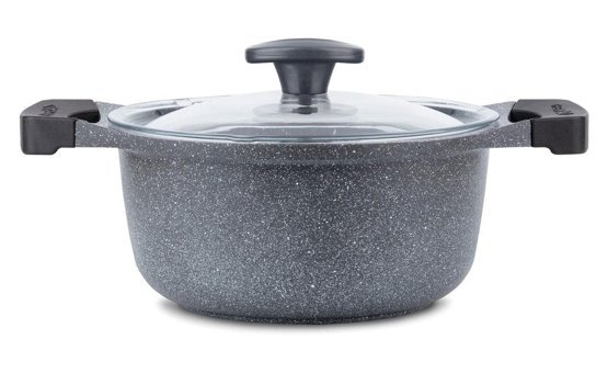 Thermoad Graneu Cam 2 Parça 20 cm Granit Derin Tencere