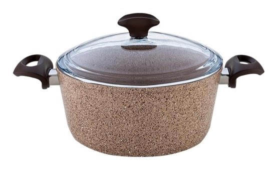 Falez Creamy Cam 2 Parça 24 cm Granit Derin Tencere