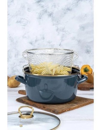 Acar Qualita Savor Cam 3 Parça 22 cm Emaye Derin Tencere