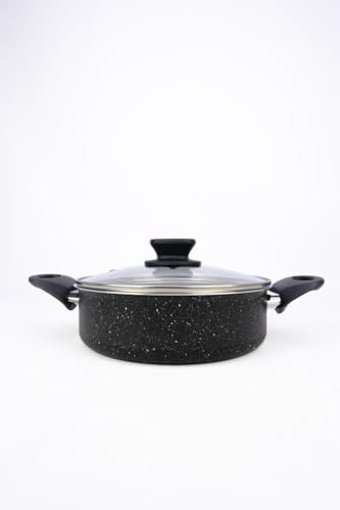 Digithome Mehtap C320.006 Cam 2 Parça 22 cm Granit Basık Karnıyarık Tenceresi