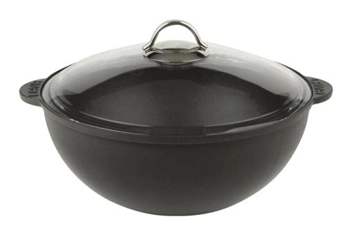 Lava Yuvarlak Kazan Cam 2 Parça 30 cm Döküm Derin Tencere
