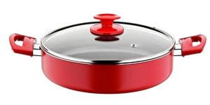 Papilla Redio Cam 2 Parça 30 cm Alüminyum Basık Karnıyarık Tenceresi