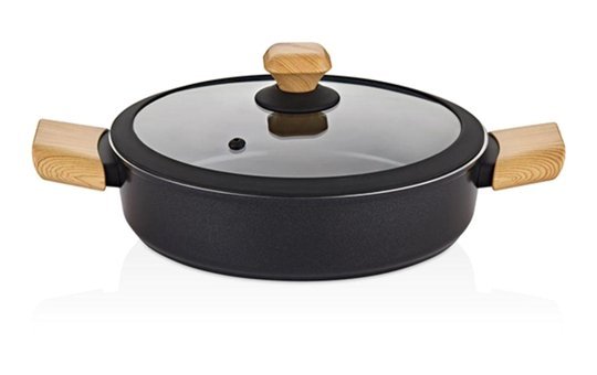 Falez ARS-3008 Auris Cam 2 Parça 24 cm Alüminyum Basık Karnıyarık Tenceresi