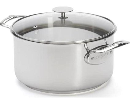 De Buyer Milady Cam 2 Parça 24 cm Paslanmaz Çelik Derin Tencere