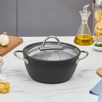 Karaca Bio Lopus Cam 2 Parça 20 cm Bio Granit Derin Tencere