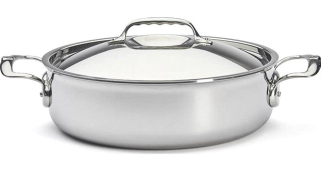 De Buyer Affinity Cam 2 Parça 28 cm Paslanmaz Çelik Basık Karnıyarık Tenceresi