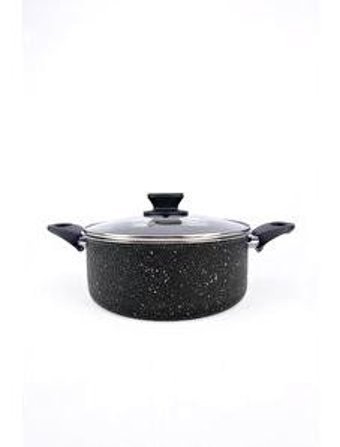 Digithome Mehtap C320.006 Cam 2 Parça 24 cm Granit Derin Tencere