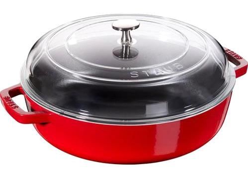 Staub Cam 2 Parça 26 cm Döküm Basık Karnıyarık Tenceresi