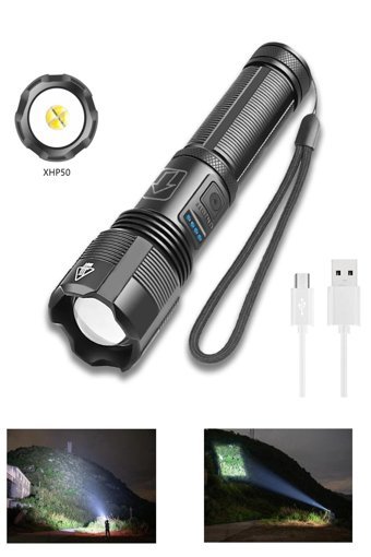 Peakstar Ps-1600 Basmalı 3000 Lümen Uzun Menzil Pilli-Şarjlı El Feneri