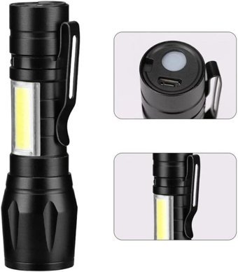 Single Sword Basmalı LED Şarjlı El Feneri
