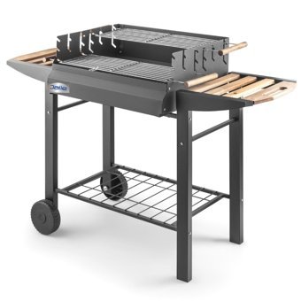 Dalle Bbq Standlı Yükseklik Ayarlı Kömürlü Bacasız Kapaksız Dikdörtgen Tekerlekli Ayaklı Barbekü