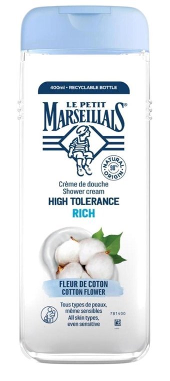 Le Petit Marseillais High Tolerance Pamuk Çiçeği Nemlendirici Vegan Duş Jeli 400 ml