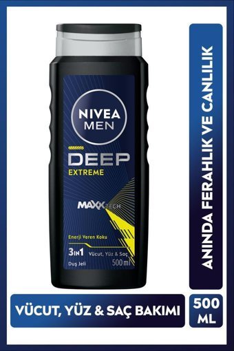 Nivea Men Erkek Deep Extreme Koyu Baharat Nemlendirici Duş Jeli 500 ml