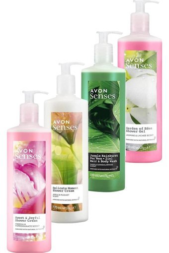 Avon Senses Karışık Vegan Duş Jeli 4x720 ml