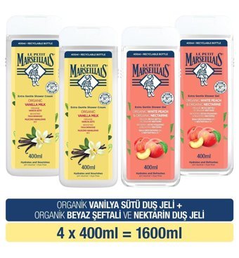 Le Petit Marseillais Karışık Nemlendirici Vegan Duş Jeli 4x400 ml