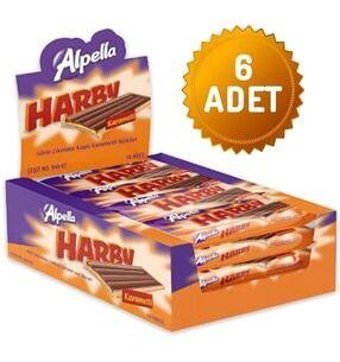 Alpella Harby Karamelli Bisküvi 6x25 gr