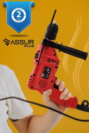 Assur Plus Germany Style 1100 W Darbeli Elektrikli Matkap Kırmızı