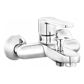 Eca Nita 102102475 Krom Çiftli Çevirmeli Yarı Ankastre Kare Banyo Bataryası Gümüş