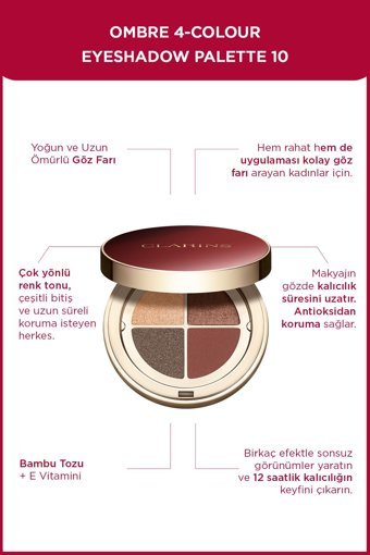 Clarins 10 Maple Gradation Toz Simli Işıltılı Far Paleti