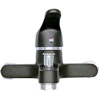 Knitex Ktx-2853 Premium Krom Çiftli Aç Kapa Yarı Ankastre Kare Banyo Bataryası Siyah