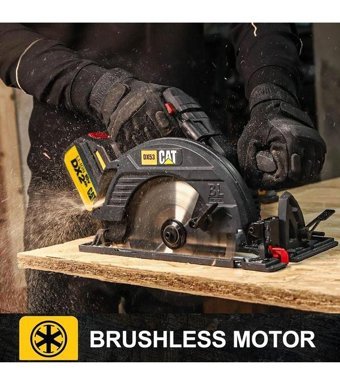 Cat DX53BC 18 V 5500 devir/dk 185 mm Açılı Kesim Kablosuz Akülü Şarjlı Daire Testere
