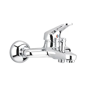 Knitex Ktx-2169 Mix Krom Çiftli Aç Kapa Yarı Ankastre Kare Banyo Bataryası Gümüş