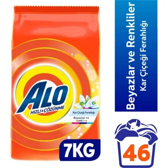 Alo Renkliler ve Beyazlar İçin 46 Yıkama Toz Deterjan 7 kg