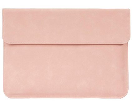 GubisiStore Düz Tek Gözlü Suni Deri 16 inç Laptop Kılıfı Pembe