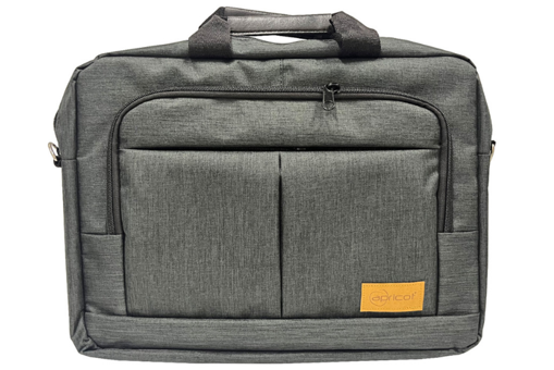 Apricot ANC-3400 Düz İki Gözlü Kumaş 15.6 inç Laptop Kılıfı Siyah