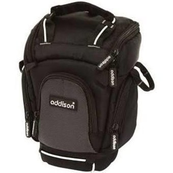 Addison 300206 Düz Dört Gözlü Kumaş Sırt Çantası Laptop Çantası Siyah