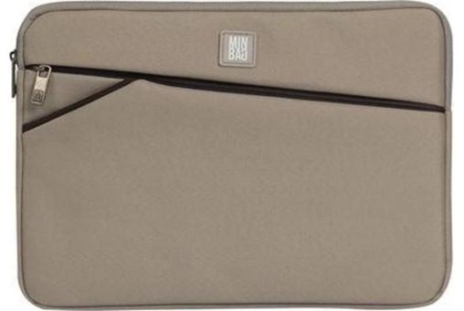 Minbag Peter Düz İki Gözlü Polyester 15 inç Laptop Kılıfı Krem